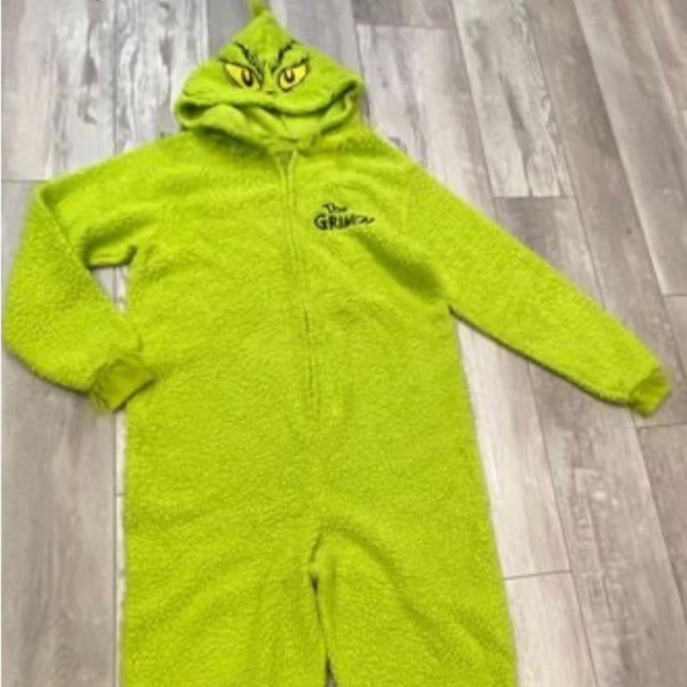 Dr. Seuss, The Grinch Halloween costume/one piece, onesie, pajamas, size S